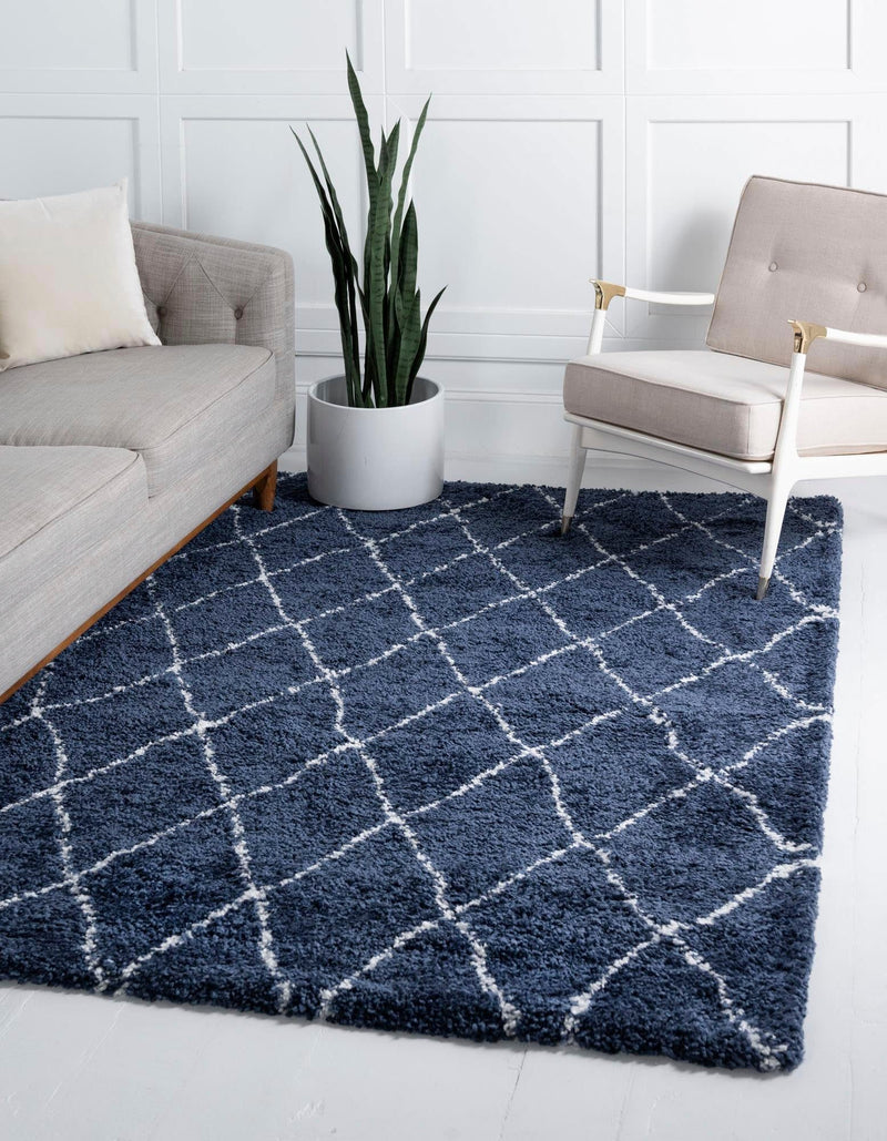 Covor »Temara Shag« foarte pufos albastru 122x183 cm - LunaHome.ro