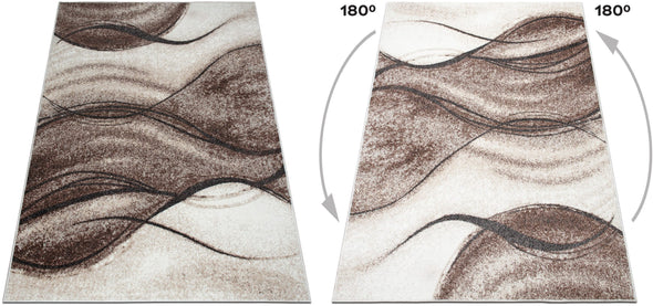 Covor Tritom în nuanțe de maro cu model modern 80x150 cm - LunaHome.ro