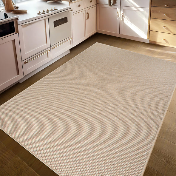 Covor Venice cu tesatura plata, aspect de sisal, bej 200x290 cm - LunaHome.ro