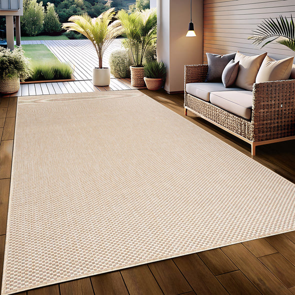 Covor Venice cu tesatura plata, aspect de sisal, bej 200x290 cm - LunaHome.ro