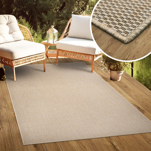 Covor Venice cu tesatura plata, aspect de sisal, bej 200x290 cm - LunaHome.ro