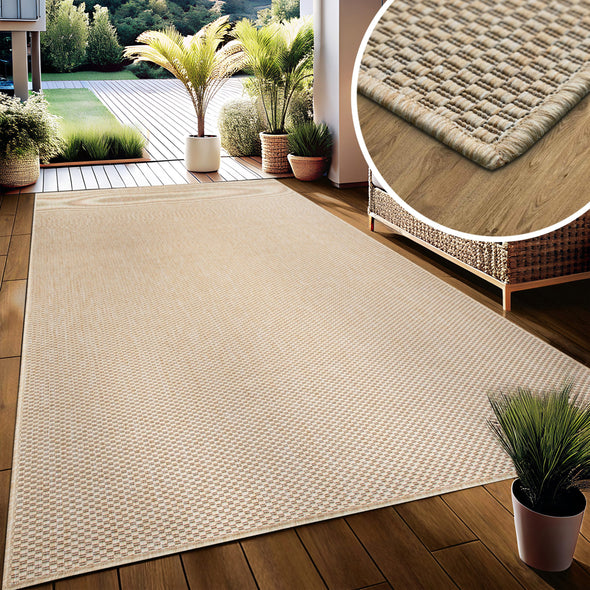 Covor Venice cu tesatura plata, aspect de sisal, bej 200x290 cm - LunaHome.ro