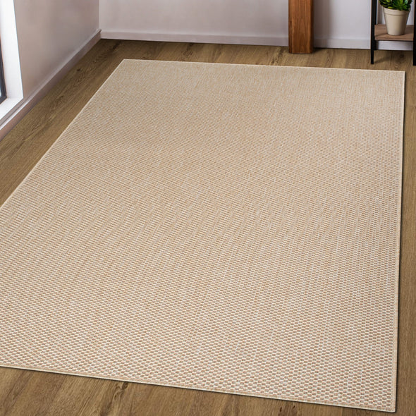 Covor Venice cu tesatura plata, aspect de sisal, bej 200x290 cm - LunaHome.ro