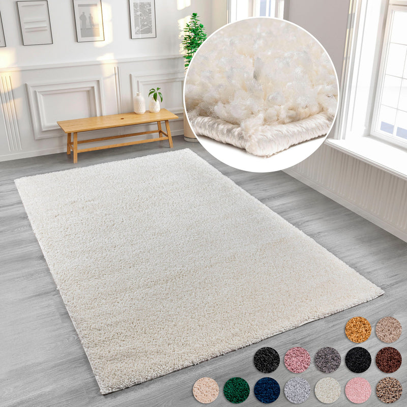 Covor »Viva« cu fire lungi, pufos, culoare crem 240x320 cm - LunaHome.ro