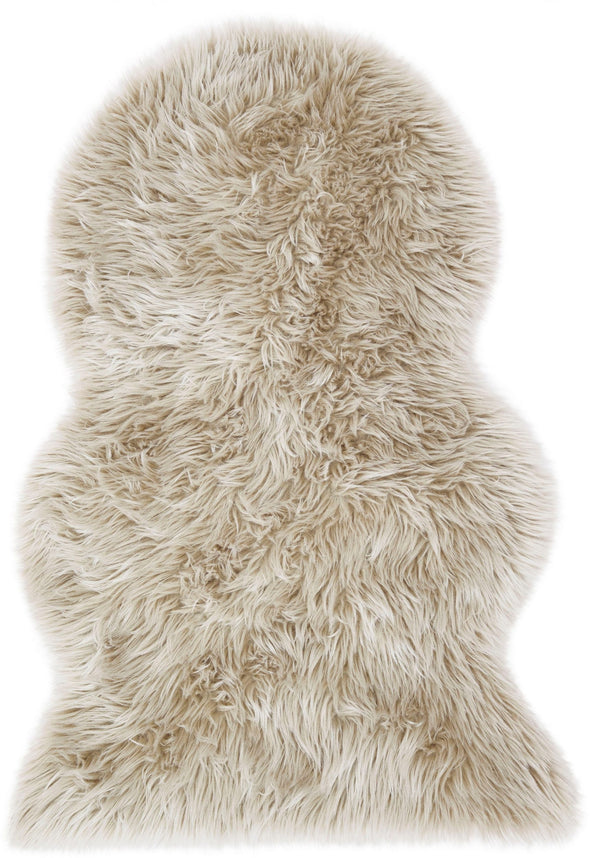 Covor de blană sintetica »Dena« foarte moale si pufos taupe 60x90 cm - LunaHome.ro