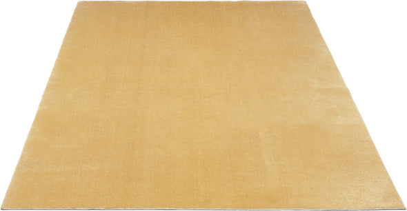 Covor pufos antiderapant Arabell galben auriu 60x110 cm - LunaHome.ro
