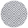 Covor rotund Ronda reversibil, potrivit si pentru exterior, gri 120 cm - LunaHome.ro