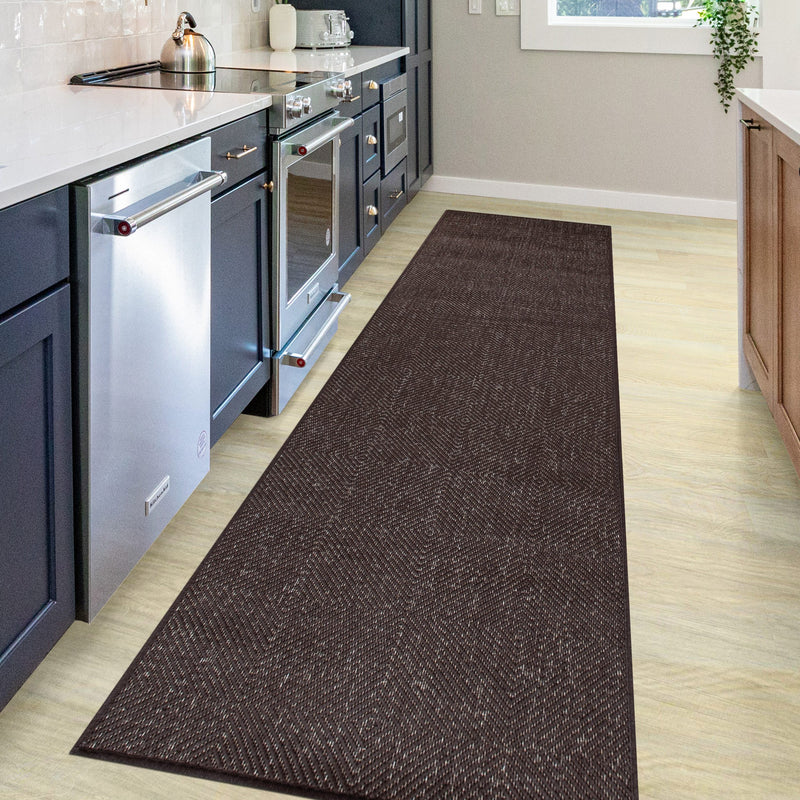 Covor traversa Anna potrivit si la exterior maro 80x250 cm - LunaHome.ro
