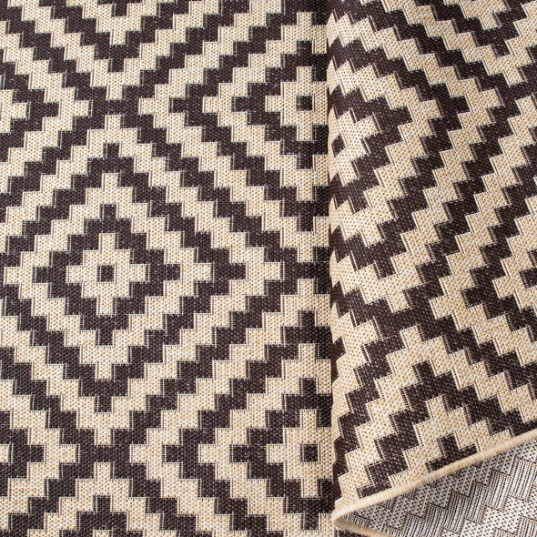 Covor traversa Cordoba de interior si exterior maro 67x230 cm - LunaHome.ro