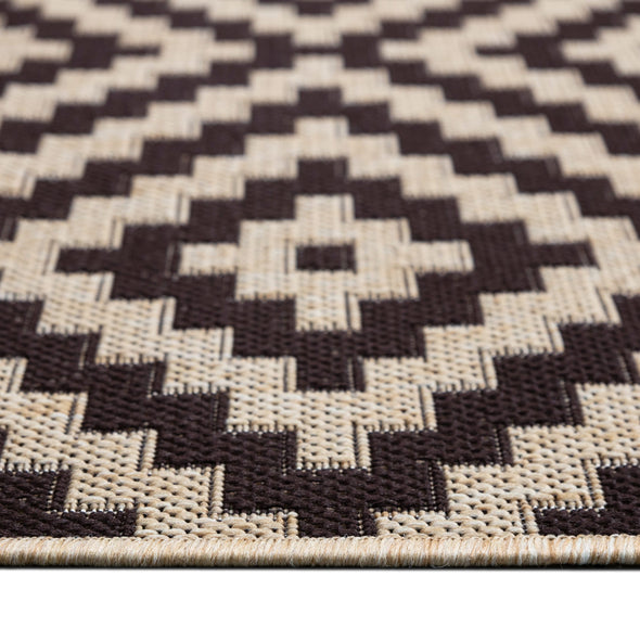 Covor traversa Cordoba de interior si exterior maro 67x230 cm - LunaHome.ro