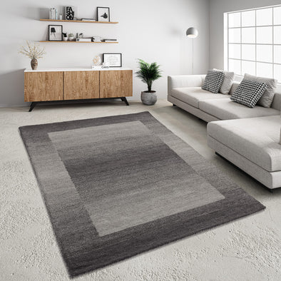 Covor traversa »Gabbeh Super« din lână pură gri 60x90 cm - LunaHome.ro