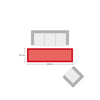 Covor traversa »Lola« din lână pură, design modern mozaic 67x230 cm - LunaHome.ro