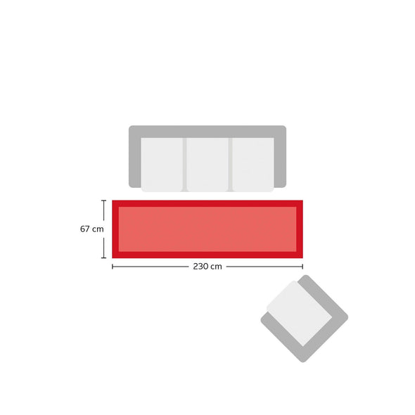 Covor traversa »Lola« din lână pură, design modern mozaic 67x230 cm - LunaHome.ro