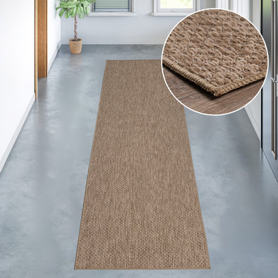 Covor traversa Rhodes de interior si experior bej 67x230 cm - LunaHome.ro