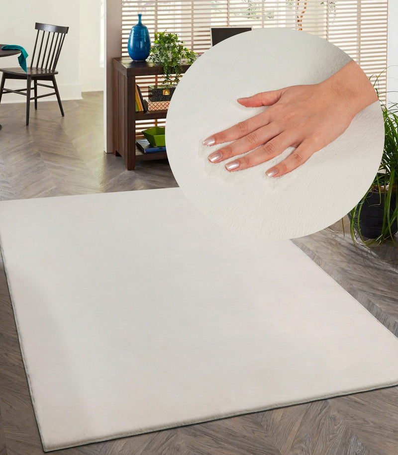Covor blăniță ecologică Focus moale si elegant crem - LunaHome.ro
