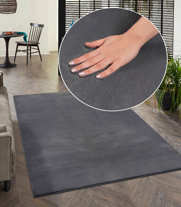 Covor blăniță Focus moale si elegant gri 50x100 cm - LunaHome.ro