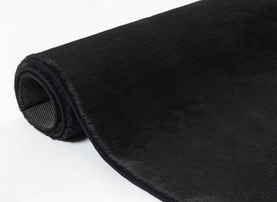 Covor blăniță Focus moale si elegant negru, rotund 200 cm