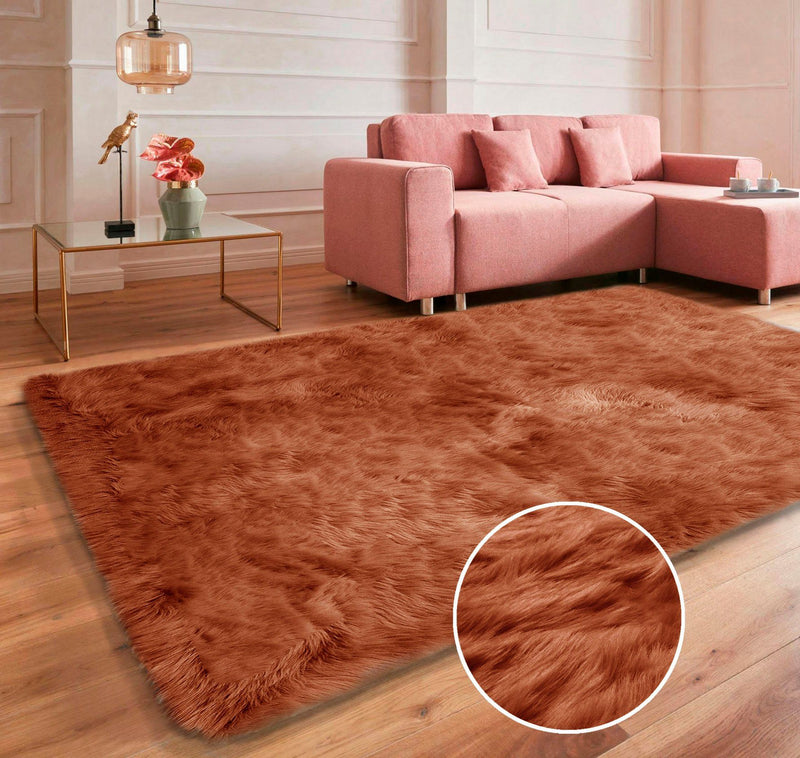 Covor blanita „Triana”, foarte moale si pufos, cupru 160x230 cm - LunaHome.ro