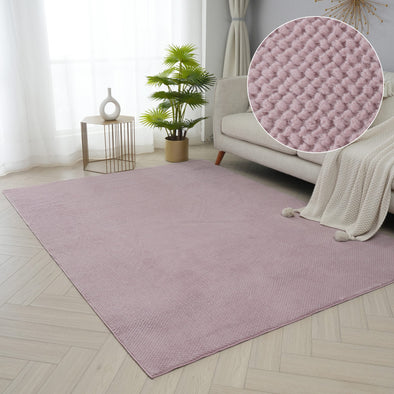 Covor blanita sintetica Rabbit mov cu model 3D 40x60 cm