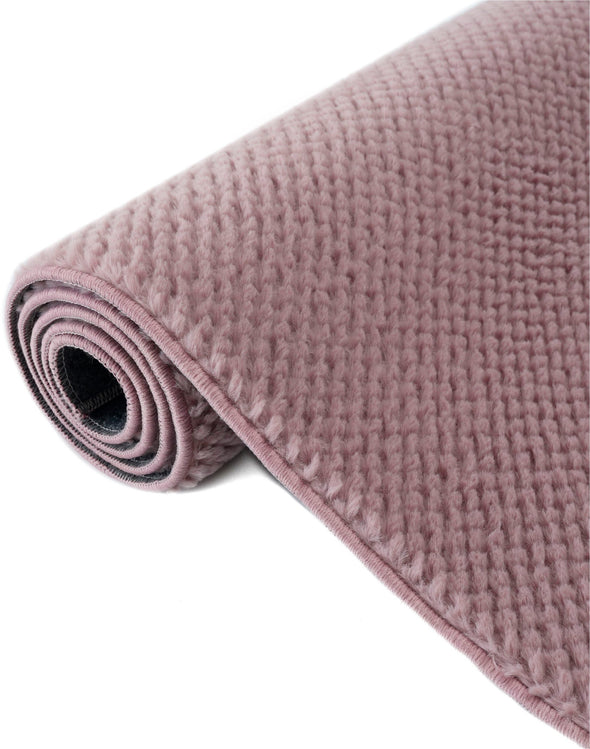 Covor blanita sintetica Rabbit mov cu model 3D 40x60 cm - LunaHome.ro