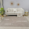 Covor blanita sintetica Rabbit taupe cu model 3D 80x150 cm