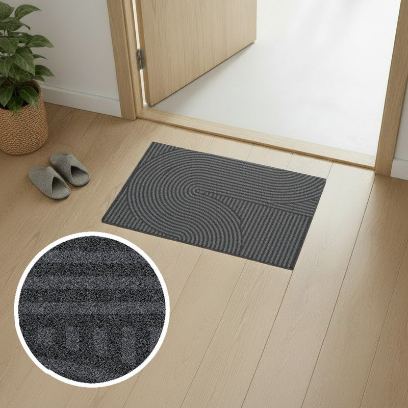 Covor cauciucat Sammo lavabil subtire antiderapant gri 40x60 cm - LunaHome.ro