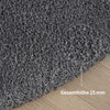 Covor cu fire înalte Halrum, foarte pufos, oval gri inchis 160x240 cm - LunaHome.ro