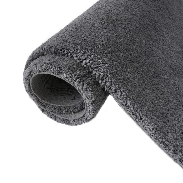 Covor cu fire înalte Halrum, foarte pufos, oval gri inchis 160x240 cm - LunaHome.ro