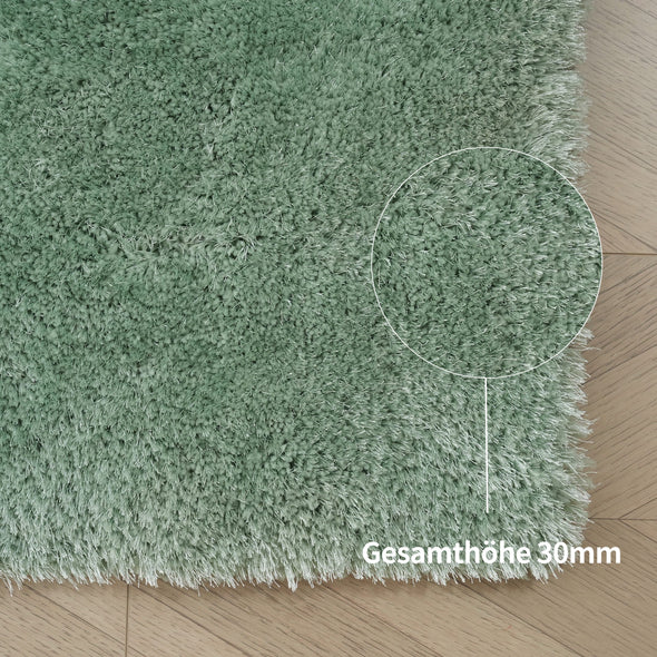Covor pufos »Magong« verde deschis cu fire lungi 120x180 cm - LunaHome.ro