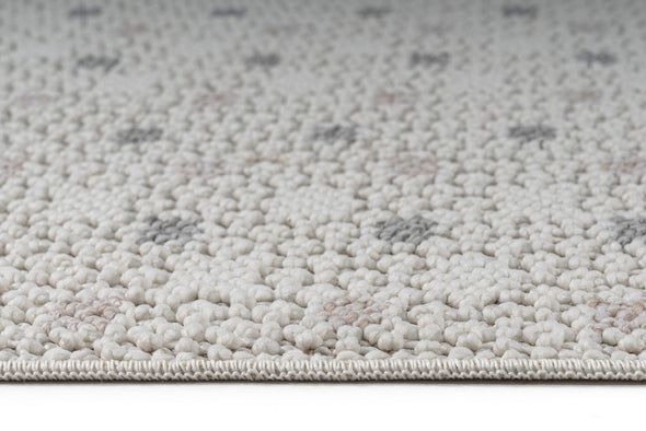 Covor cu franjuri Dotty crem gri pentru interior si exterior 120x180 cm - LunaHome.ro