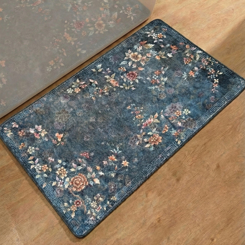 Covor de baie Aquata cu imprimeu floral lavabil antiderapant 60x100 cm