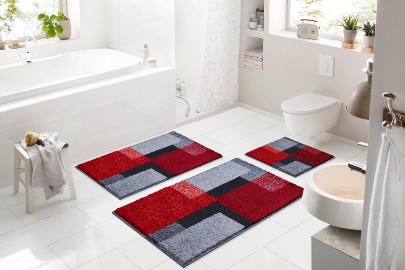 Covor de baie Atala lavabil cu model geometric 70x120 cm - LunaHome.ro