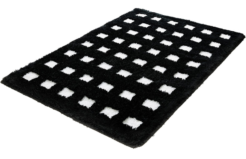 Covor de baie Boxes lavabil antiderapant negru 70x120 cm - LunaHome.ro