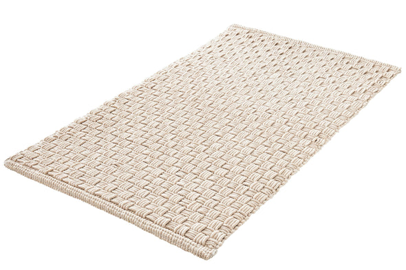 Covor de baie Matino lavabil antiderapant pufos crem 60x100 cm