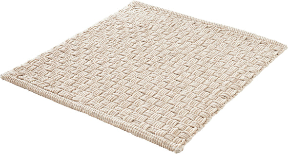 Covor de baie Matino lavabil antiderapant pufos crem 60x60 cm