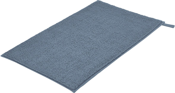 Covor de baie Vita albastru lavabil din bumbac 50x80 cm - LunaHome.ro