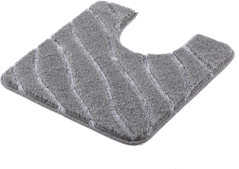 Covor lavabil de baie cu decupaj Tram antracit 55x55 cm - LunaHome.ro