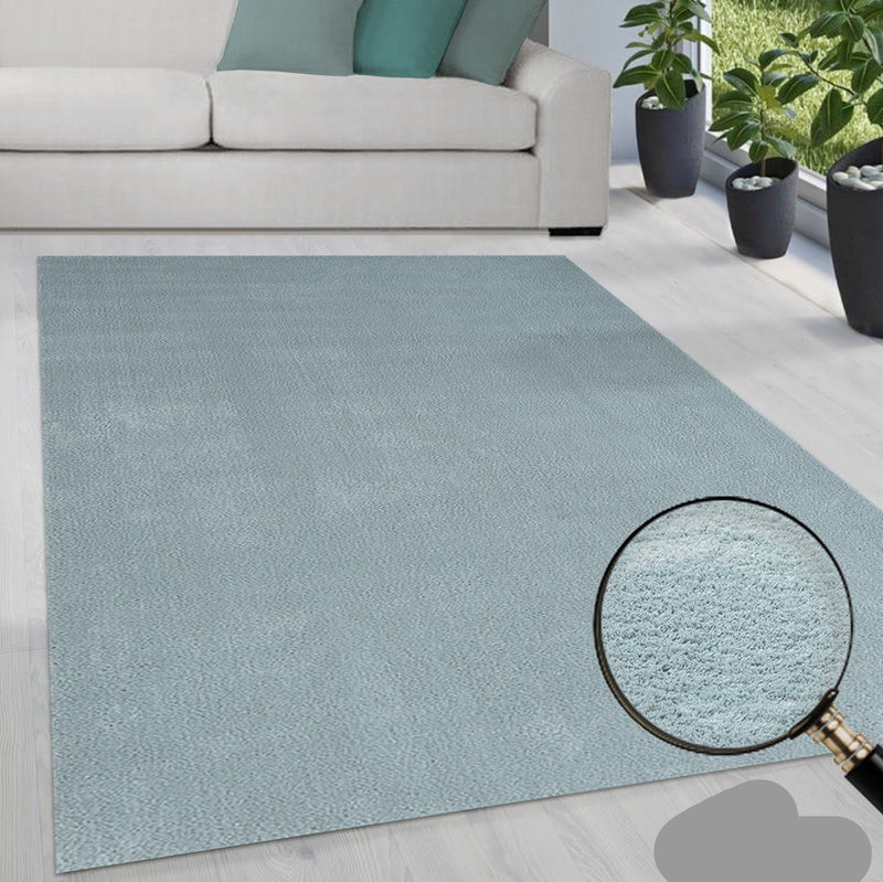 Covor de blană Loft37 foarte pufos bleu 120x160 cm - LunaHome.ro