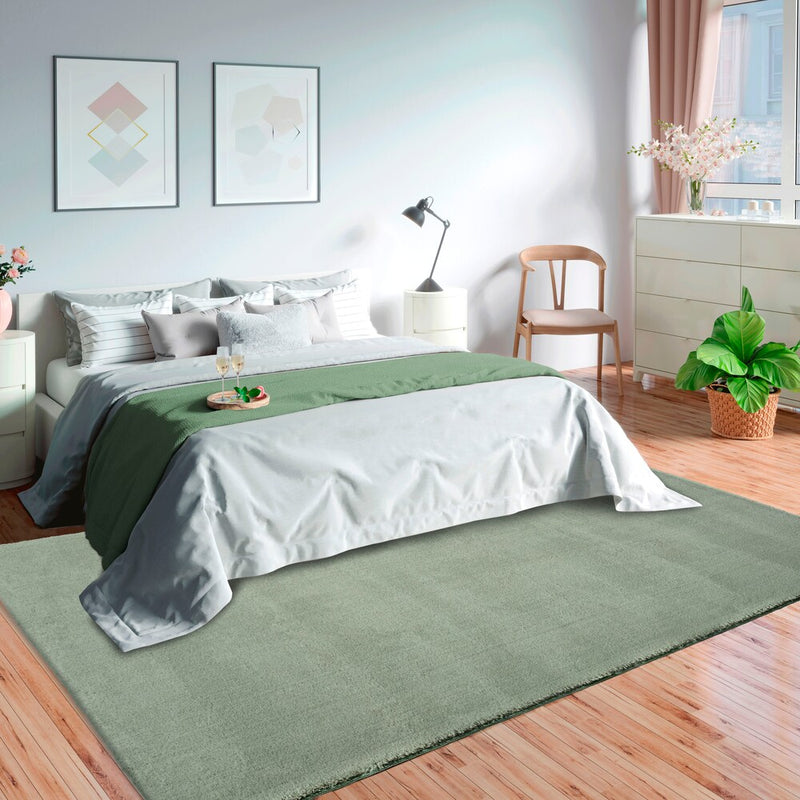 Covor de blană Loft37 foarte pufos verde 140x200 cm - LunaHome.ro