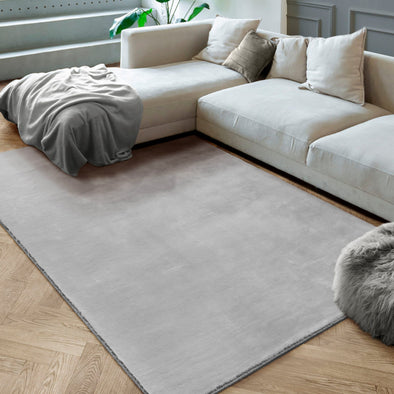 Covor de blană eco Maximo gri foarte moale și pufoasă 160x230cm - LunaHome.ro
