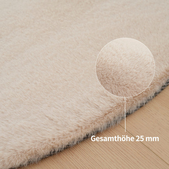 Covor de blana eco Rabbit 2 Bean bej foarte pufos 160x240 cm - LunaHome.ro