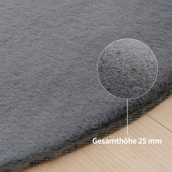 Covor de blana eco Rabbit 2 Bean gri foarte pufos 160x240 cm - LunaHome.ro