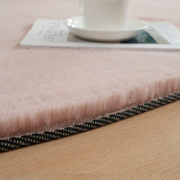 Covor de blana eco Rabbit 2 Bean roz foarte pufos 160x240 cm - LunaHome.ro