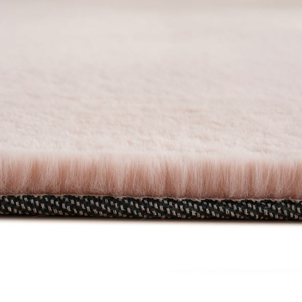Covor de blana eco Rabbit 2 roz foarte pufos 120x170 cm - LunaHome.ro