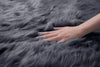 Covor de blana eco »Valeria« foarte moale si pufos, antracit 50x90 cm