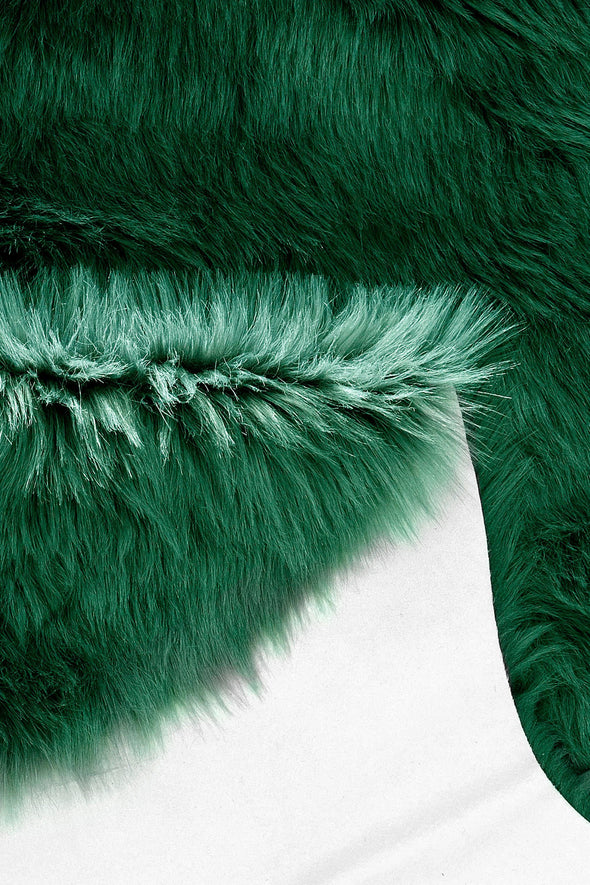 Covor de blana eco »Valeria« foarte moale si pufos, verde 65x180 cm - LunaHome.ro