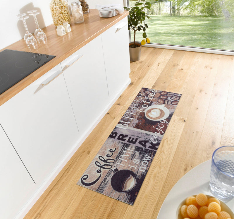 Covor de bucătărie ”Enjoy Coffee” subtire antiderapant, 50x150 cm - LunaHome.ro