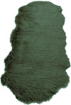Covor din blana sintetica Lenja, foarte moale si pufos, verde 60x180 cm - LunaHome.ro