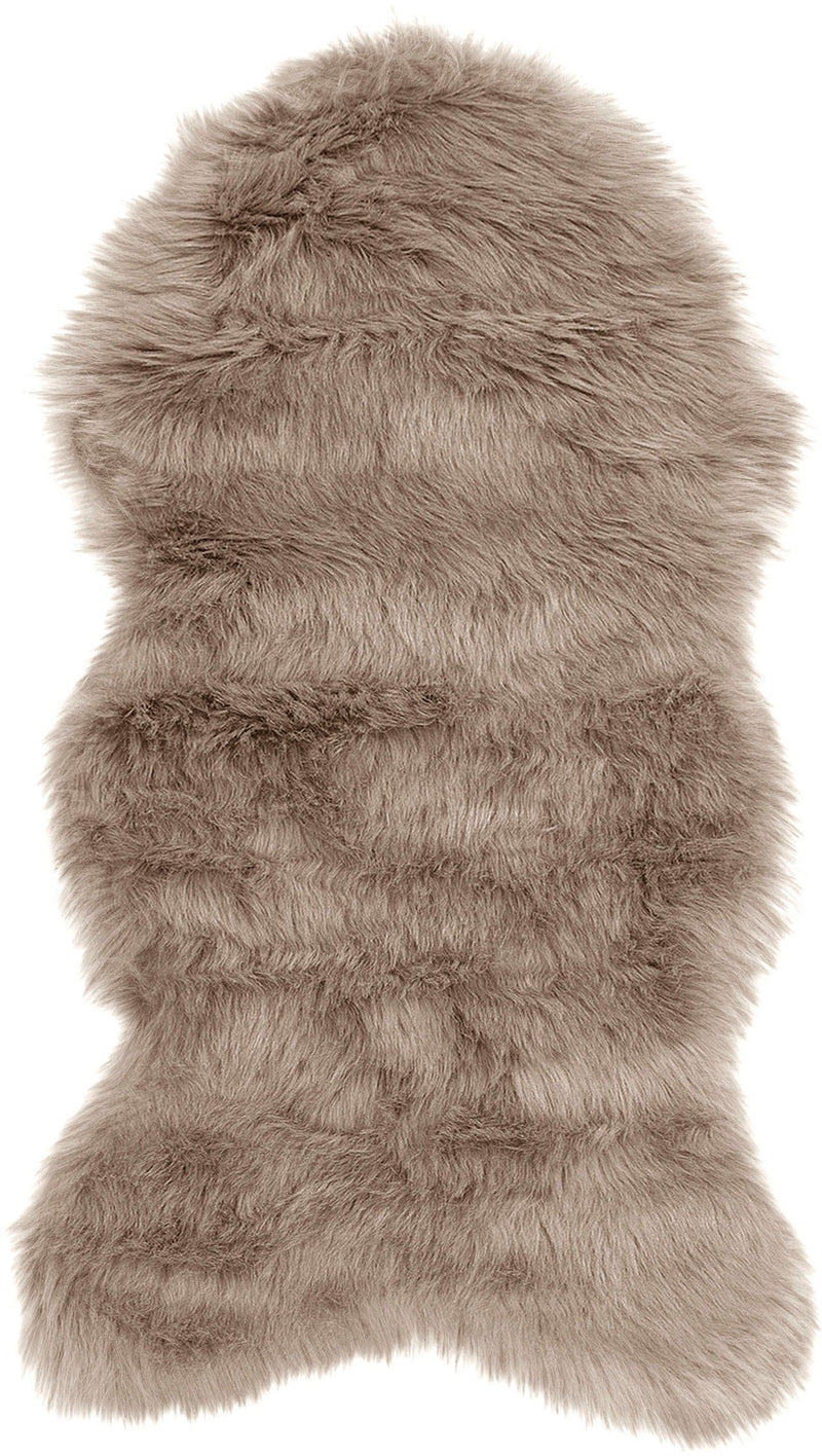 Covor din blana sintetica Triana foarte moale si pufoasa, taupe 50x90 cm - LunaHome.ro