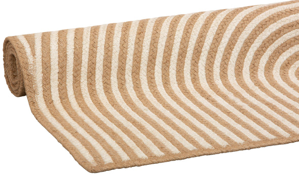Covor din iută Naturala lucrat manual 200x290 cm - LunaHome.ro
